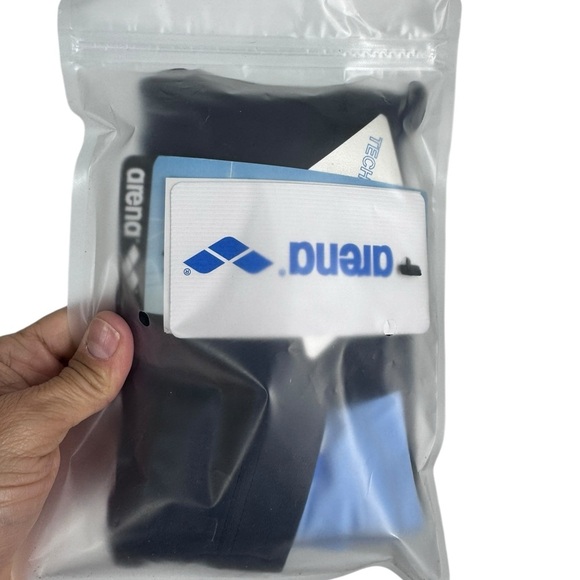 NWT Arena Mens Swimsuit Swim Trunk Boxer Swimwear Short Blue 36 - Picture 3 of 5